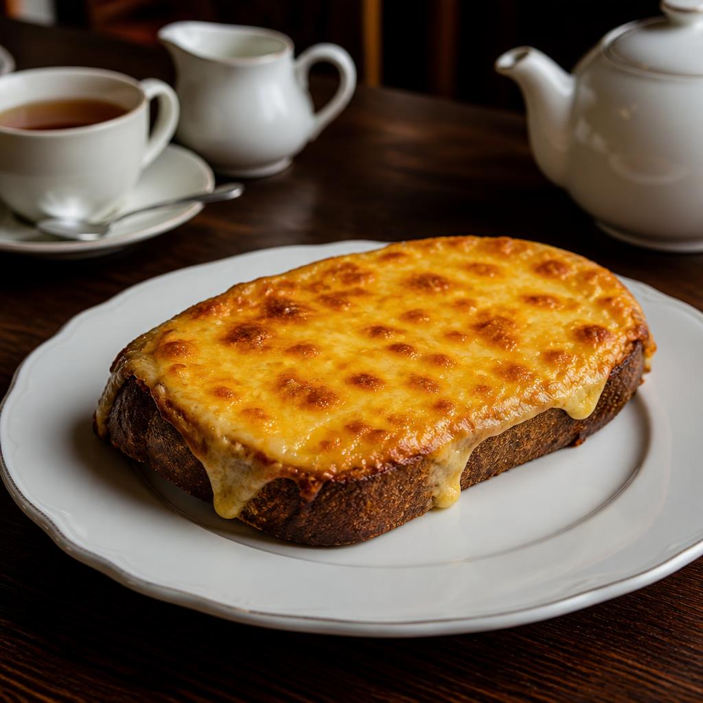 Rarebit on homemade bread